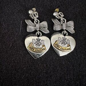 Juicy Couture Silver Heart Earrings
